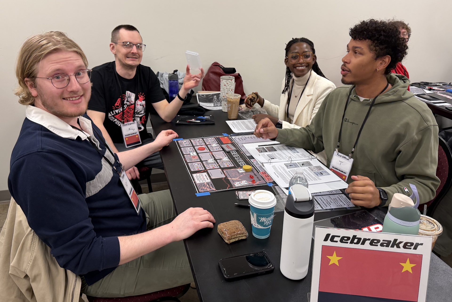 The Icebreaker crew hard at work