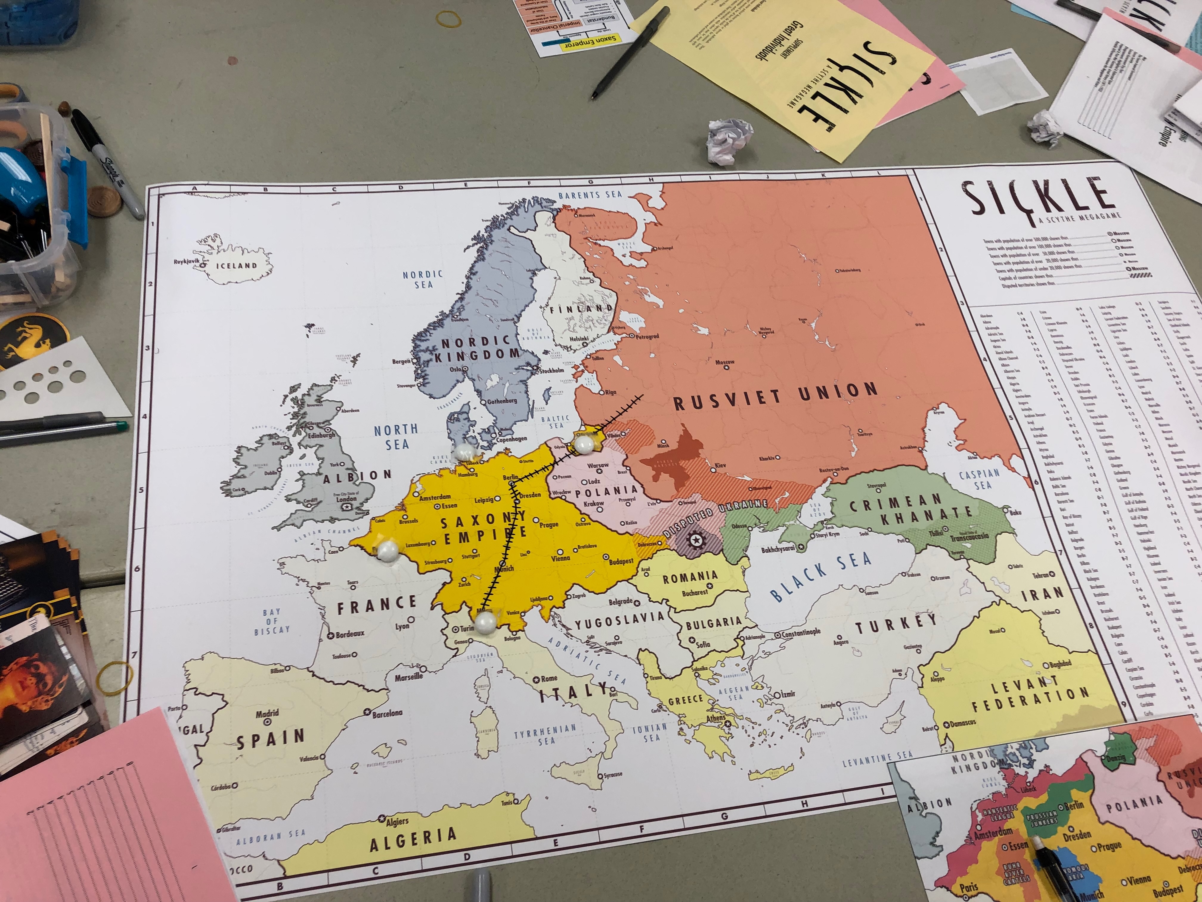 Map of Europa from the Saxony table