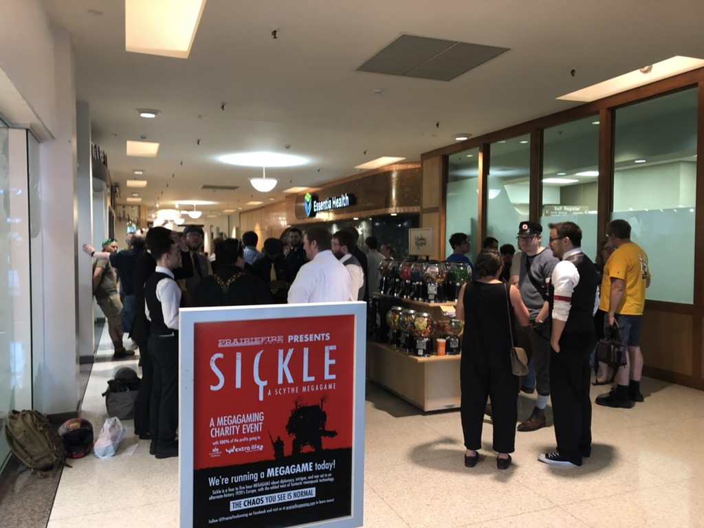 Players gather before the game